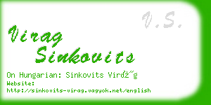 virag sinkovits business card